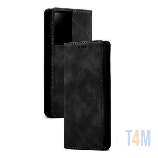 FUNDA ABATIBLE DE CUERO CON BOLSILLO INTERNO PARA SAMSUNG GALAXY S21 ULTRA NEGRO